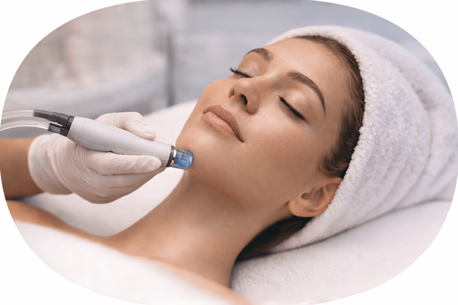 Signature HydraFacial treatment with hydradermabrasion device